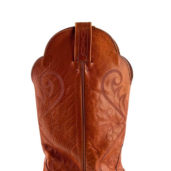 TONY LAMA‎ Style 6383 Cognac Lama Calf Leather Western Boots main image 4